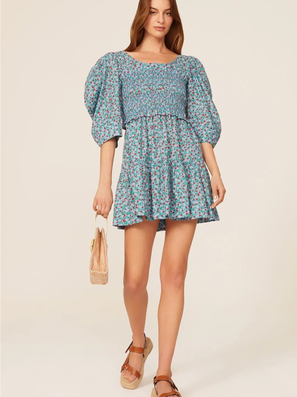 Sea New York Lilly Smocked Mini Dress